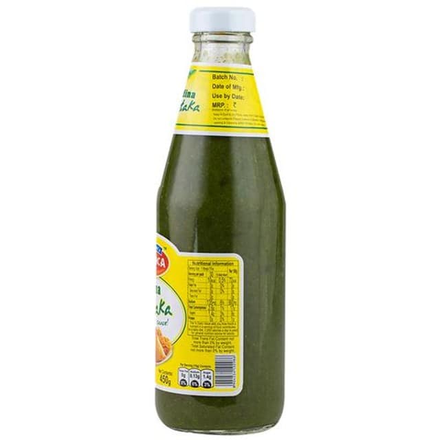 Cremica Pudina Chataka Spicy Mint Sauce, 450G Bottle view 2
