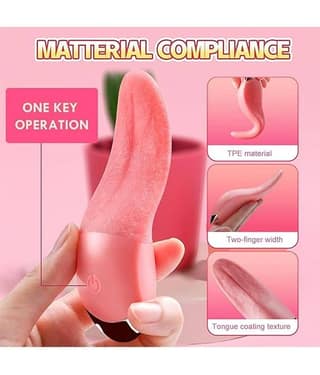 WAGING New Design Tongue Vibrator Licking Massager Clitoral Vibrator Clit Women Masturbator Tongue-Shaped Vibrator BY-CRAZYNYT