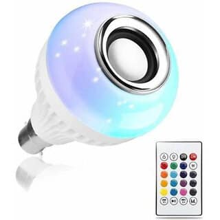 48W Bluetooth Speaker LED Bulb | Wireless Music Playback | Smart RGB Light Speaker (White) view 2