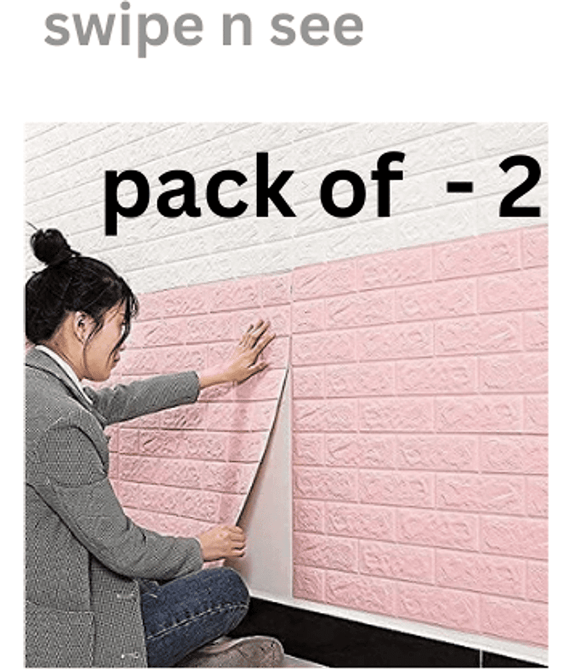 swipe n see Abstract Wallpaper ( 70 X 77 ) cm ( Pack of 2 )