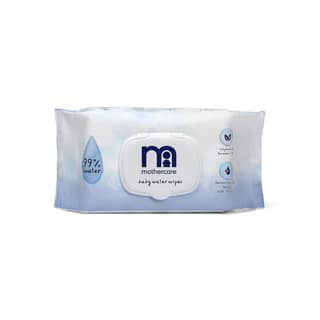 Mothercare 99% Water Baby Wipes | Fragrance-Free & Dermatologically Tested | Soft & Gentle for Newborn Skin | 80 Wipes
