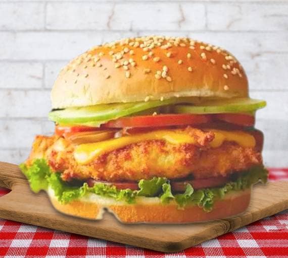 Crispy chicken burger