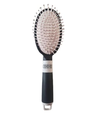 Hair Brush With Strong & Flexible Nylon Bristles Having Anti-static Ball Tips, For Grooming, Straightening,
