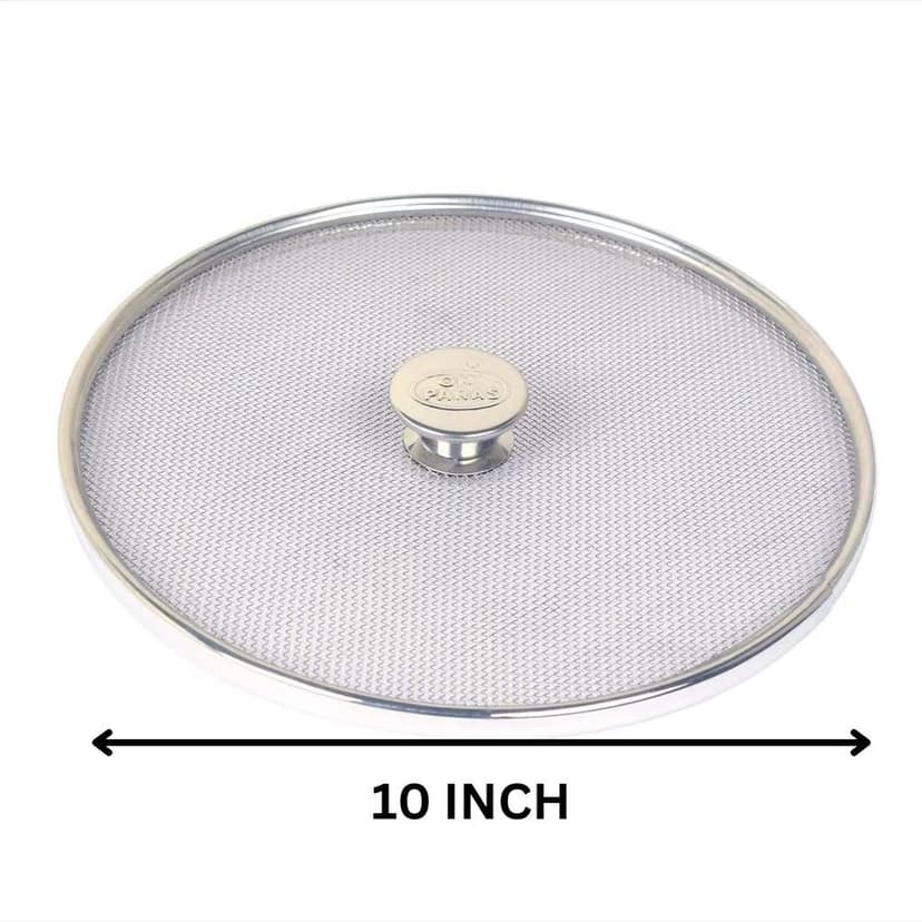 Stainless Steel Multipurpose Net Cover/Lid/Strainer/Splash & Splatter Gurard/Milk cover/Steel Jali view 2
