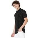 Mufti Black Paisley Print Polo view 2