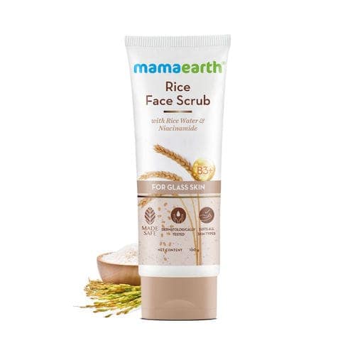 Mamaearth Rice Facewash(100 ml) + Moisturzer(80 gm) + Scrub (100 gm) Pack of 3 view 3