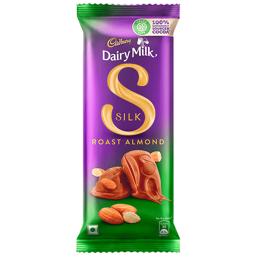 Cadbury Dairy Milk Silk Roast Almond Chocolate Bar, 58 G view 2