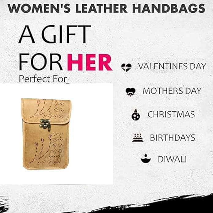 Made of Leather with Attachable Shoulder Strap Sling Bag For Women & Girl view 4