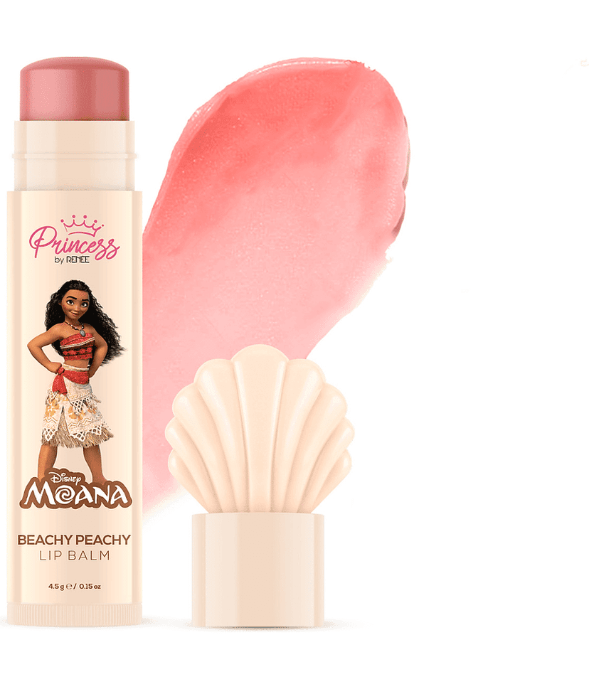 Princess by RENEE Disney Moana Beachy Peachy Lip Balm, Soft Tint, 4.5g