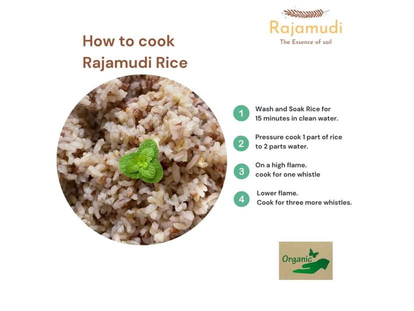 Rajamudi Organics Semi Polished Rice - 5 Kilogram view 3