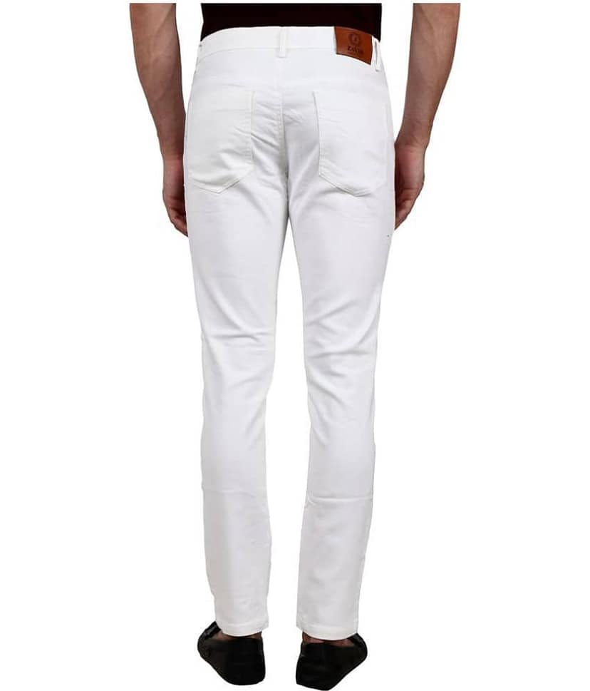 ZAYSH Regular Fit Solid Men's Jeans - White ( ) view 2