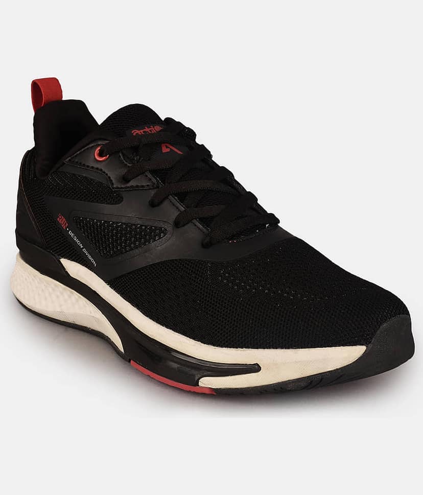 Action - Lace-up Sport shoe Black Men's Sports Running Shoes