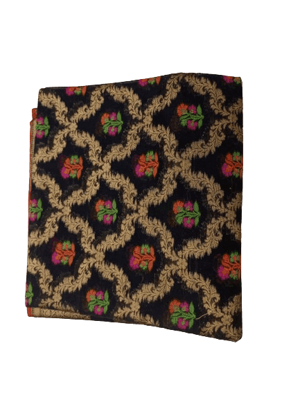 Black Printed Banarasi Khaddi Georgette Silk Saree view 2