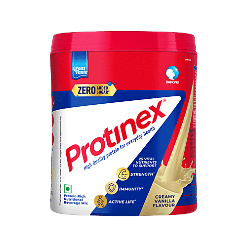 Protinex Nutritional Drink Mix For Adults For Everyday Health With High Protein To Increase Strength & Energy - Creamy Vanilla, 400 g Tin
