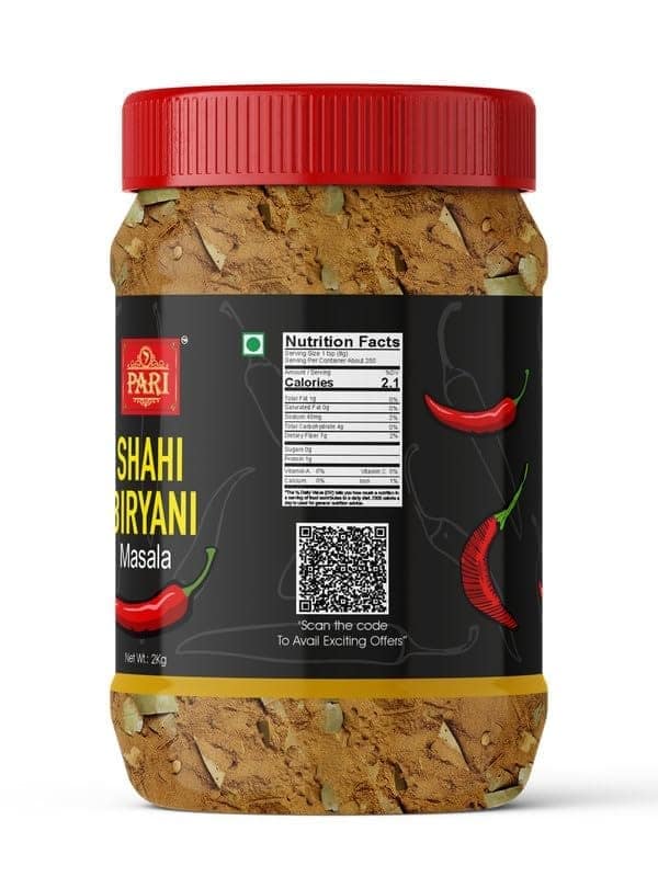 Pari Shahi Biryani Masala - Authentic taste, Aromatic, Coarsely Blend, No Added Colors, No Preservatives and No MSG | (Pack of 1 x 2000g) view 4