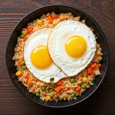 Vegetable Rice, Eggs(2 nos)