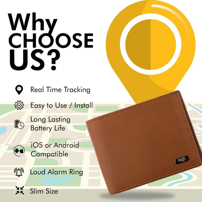 tag8 Dolphin Smart Leather Wallet for Men (tan) view 3