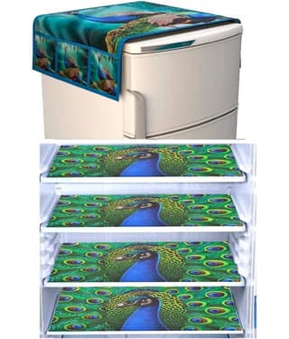 Revexo Set of 5 PVC Multicolor Fridge Mats