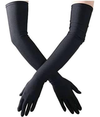 Tahiro Black Cotton Full Arm Sleeves Gloves - Pack Of 1