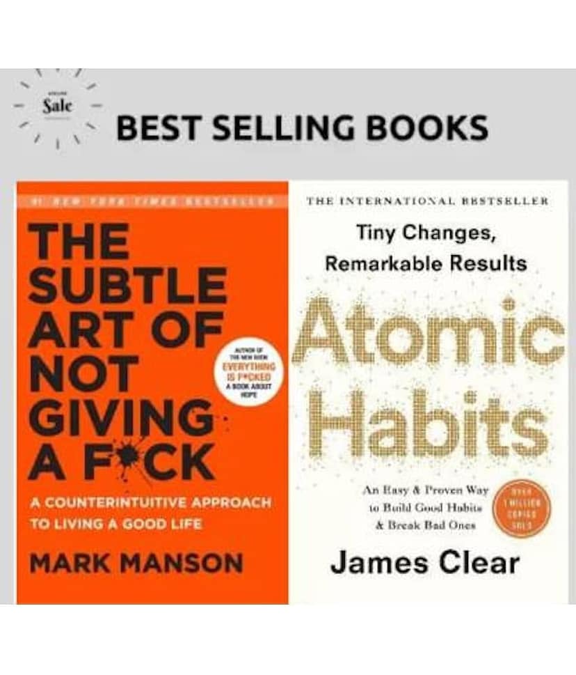 Set Of 2 Best Selling Books : Atomic Habits + The Subtle Art Of Not Giving A By Mark Manson (Paperback, James Mark Manson)
