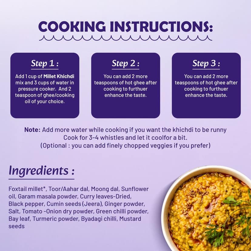 Health Magic Activated Millet Khichdi - Gluten-Free, High Protein, Fiber Rich view 7