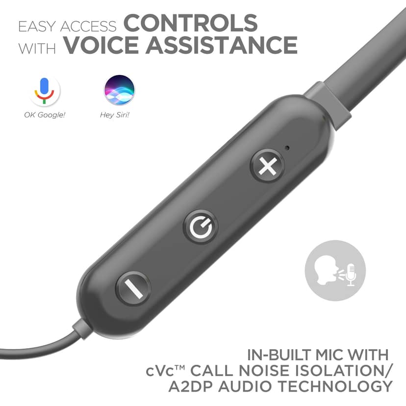boAt Rockerz 275 V2 | Wireless Neckband with 8H Playback, IPX5 water resistance, cVc technology, Fast Charging Grey view 4