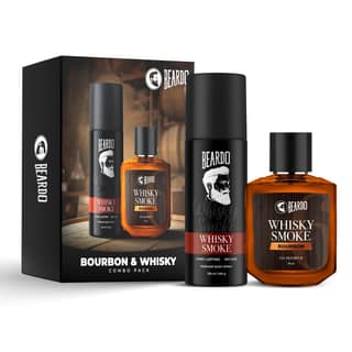 Beardo Whisky Smoke Deodorant 120ml & Bourbon Perfume 50ml for Men Giftset | Eau De Parfum & Body Spray | Spicy, Woody - Oudh | Long Lasting Mens Perfume | Date night fragrance | Rakhi Gift for Brother | Gift for boyfriend | Gift for Men | Gift for Broth