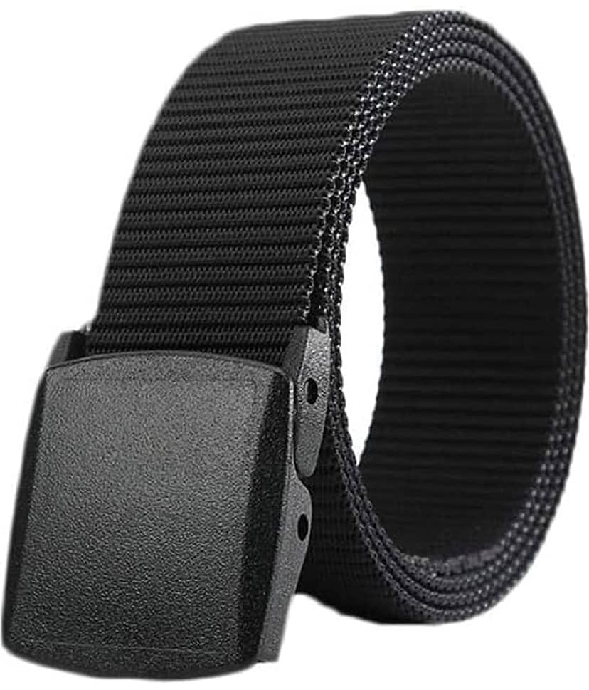 Om Developers - Black Canvas Men's Casual Belt ( Pack of 1 )