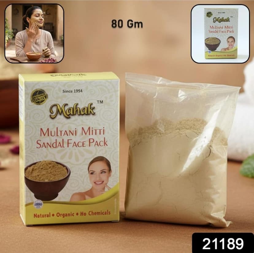 DHRUVINSRI 12791 100gram Herbal Tan Removing Multani Mitti Face Pack For Skin Care Age Group view 3