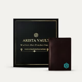 Arista Vault Brown Solid Passport Holder