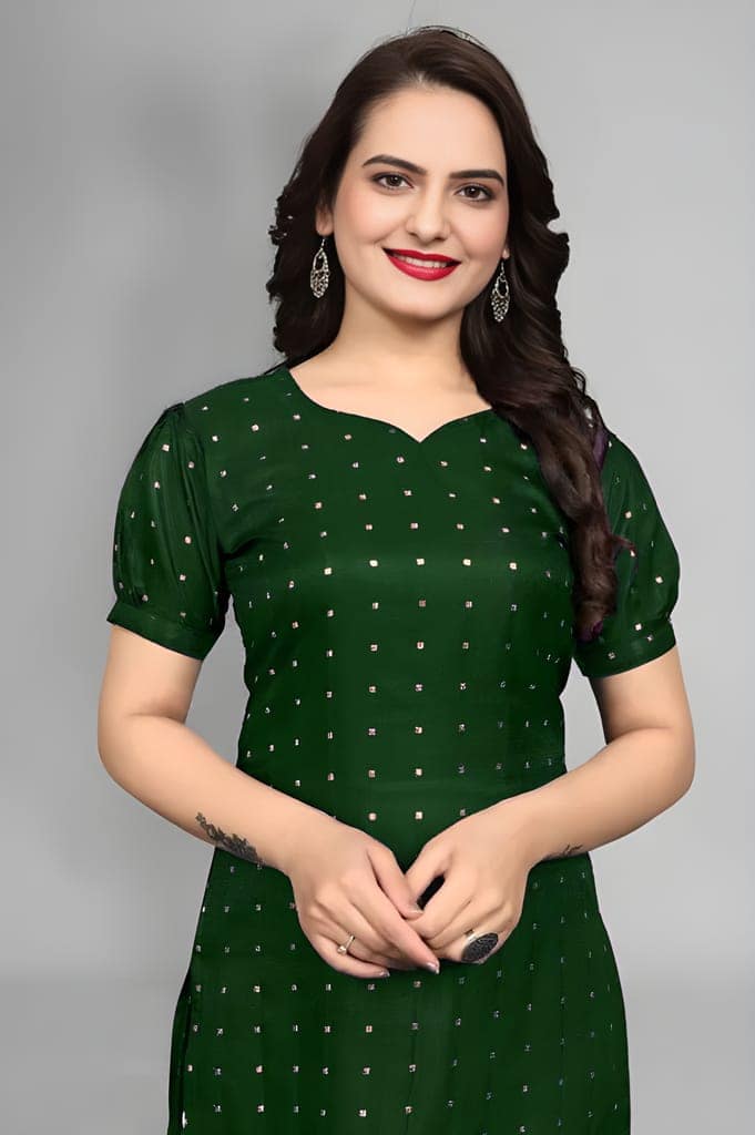 Women Kurti with Modern Pattern, Beautiful Designer Ethnic Wear, Fashionable Traditional Outfit for Casual Wear, Festive Events and Parties view 5