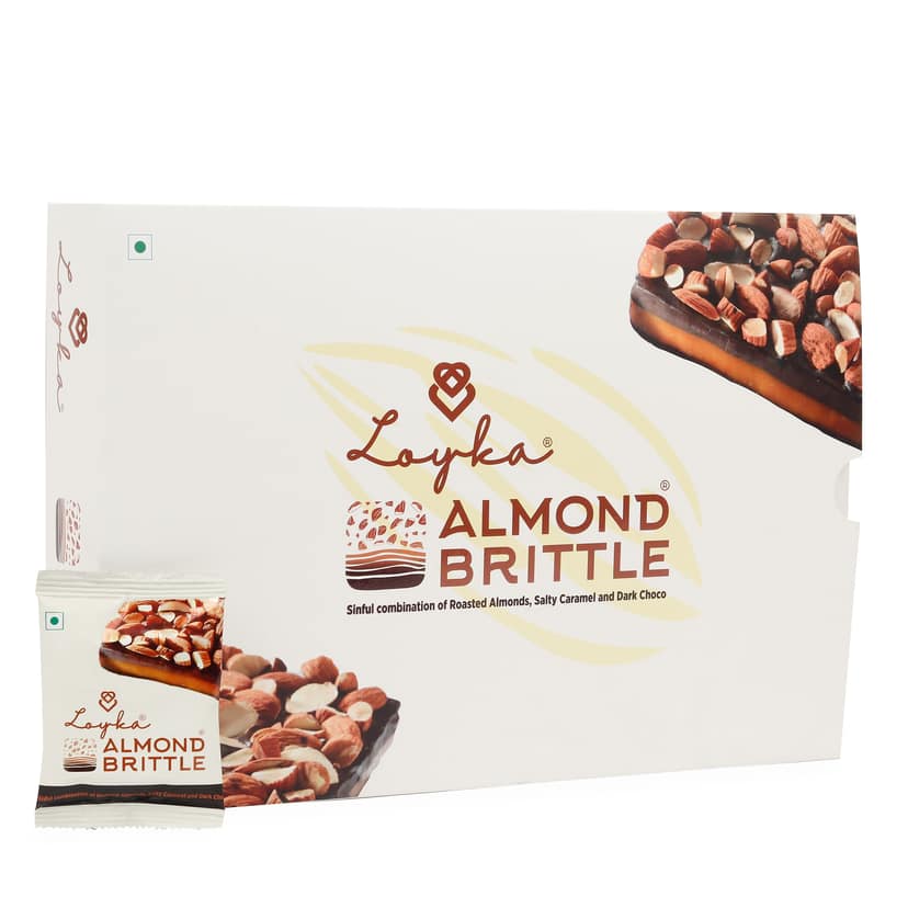Loyka Almond Brittle Classic, 24 Pcs Box, 408 gm