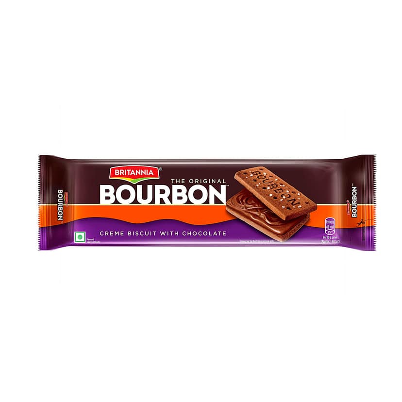 Britannia Bourbon - The Original Choco Creme Sandwich Biscuit, 150 G