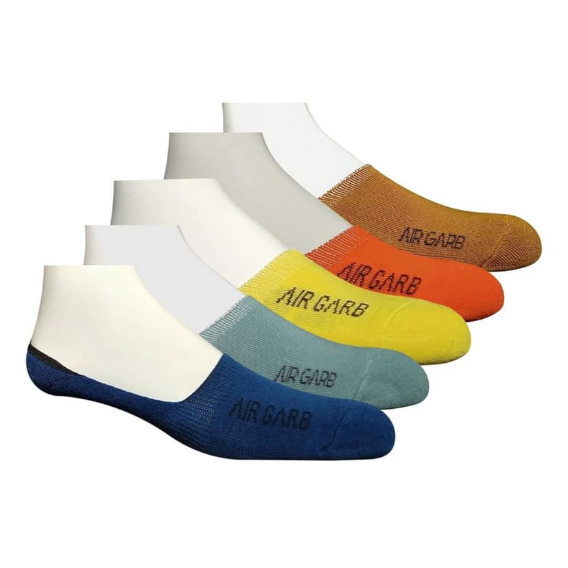 AIR GARB No Show Loafer Socks - Ultra-Soft Cotton Foot Cover Socks for Men & Women - Breathable Loafer/Invisible Design for All-Day Wear (ML5BYOGRD_9 UK)