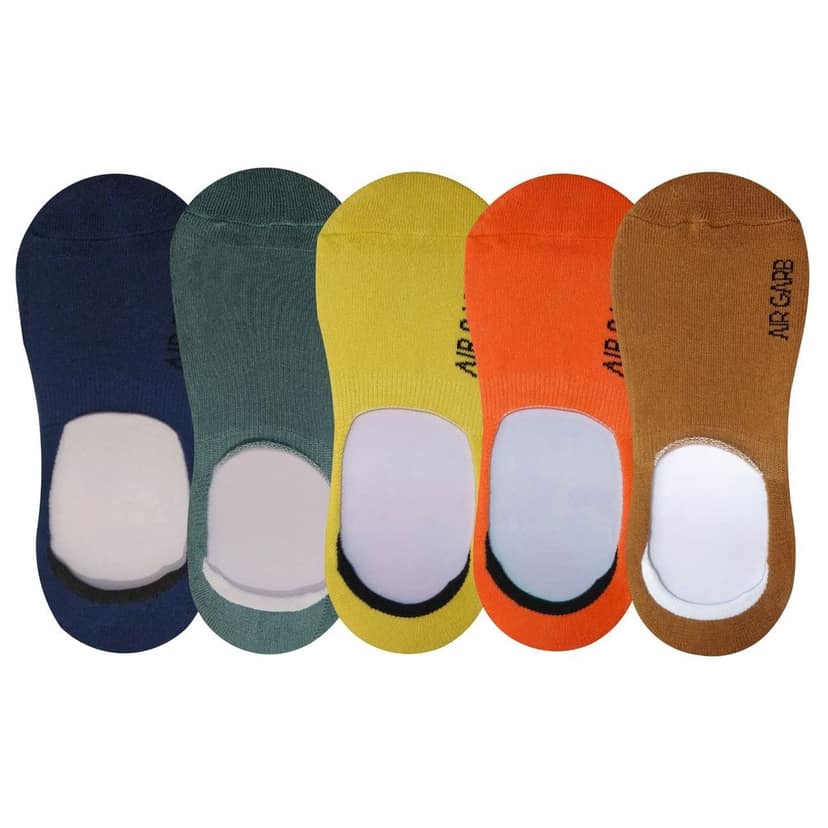 AIR GARB No Show Loafer Socks - Ultra-Soft Cotton Foot Cover Socks for Men & Women - Breathable Loafer/Invisible Design for All-Day Wear (ML5BYOGRD_9 UK) view 3