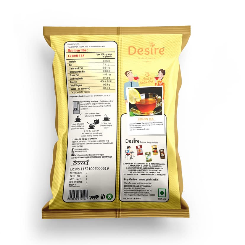 Desire Lemon Tea Instant Premix, 500 gm view 2