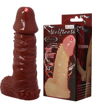 KAMAHOUSE Baile 5.5 Wolftooth Cyber-skin Penis Sleeve Washable & Reusable Delay & Extra Time Penis Sleeve For Men