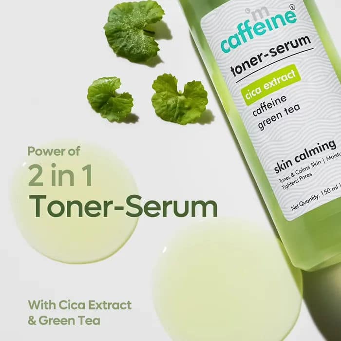 mCaffeine Cica 2in1 Toner-Serum With Green Tea - Calms & Tones Skin, Tightens Pores & Moisturizes, 150 ml