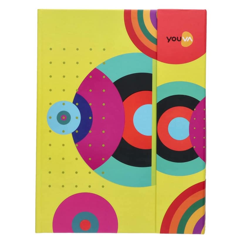 Navneet Youva | My Notes Case Bound Note Book Magnetic Cover | 18 cm x 24 cm | Single Line | 192 Pages | Pack of 2 | Assorted view 5