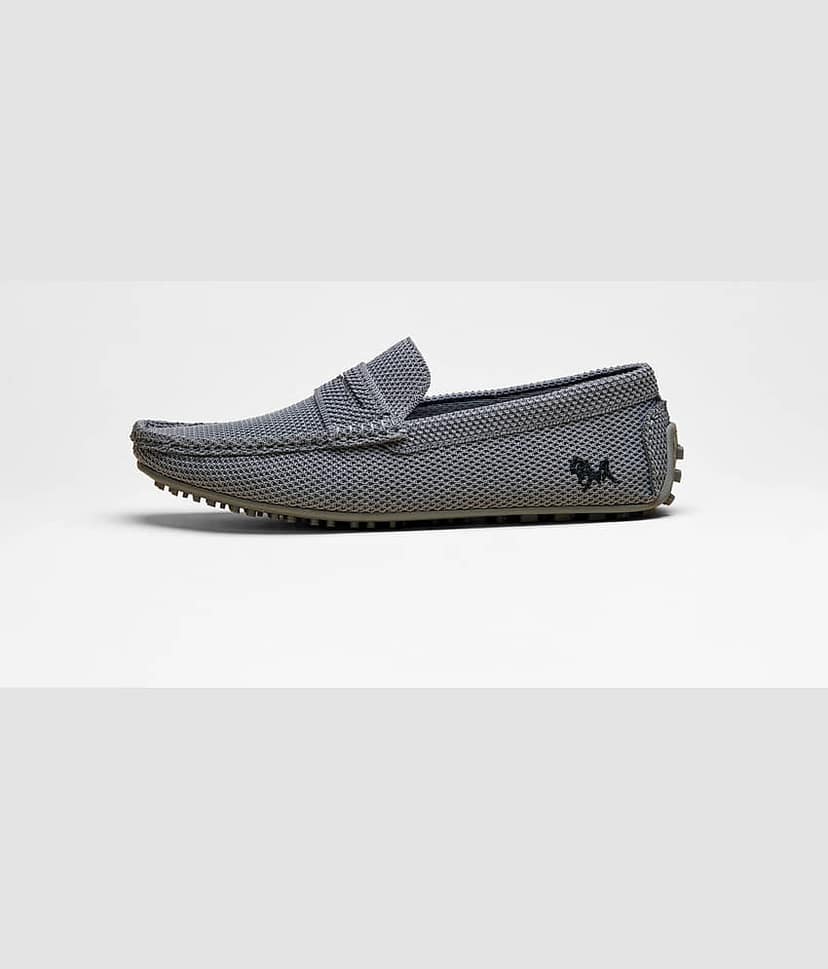 Neemans Knit Loafers Light Grey Men's Penny Shoes view 2