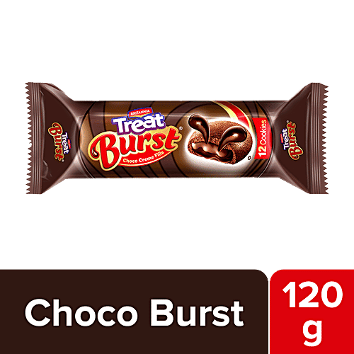 Britannia Treat Burst Choco Fills Cookies, 120 g
