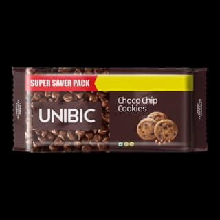Unibic Choco Chip Cookies Super Saver Pack, Delicious Crunchy Chocolate Cookies, Enriched With Choco Chips, 500G