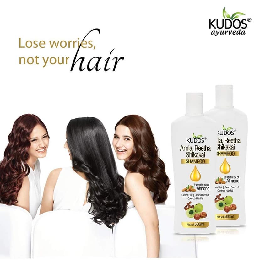 Kudos Ayurveda Amla, Reetha, Shikakai Shampoo (Pack of 2) view 4