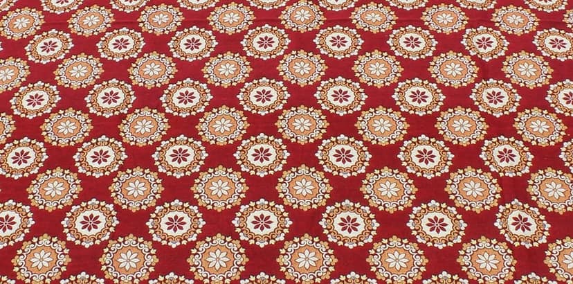 Solance Cotton Mayur Pankh Solapuri Chaddar (Extra Large Double, Red) view 3
