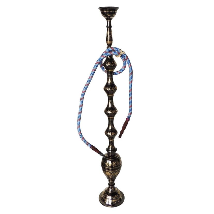 Brass Hookah | Antique Finish Decorative Piece, Height : 36 Inch (FMAS675 H)