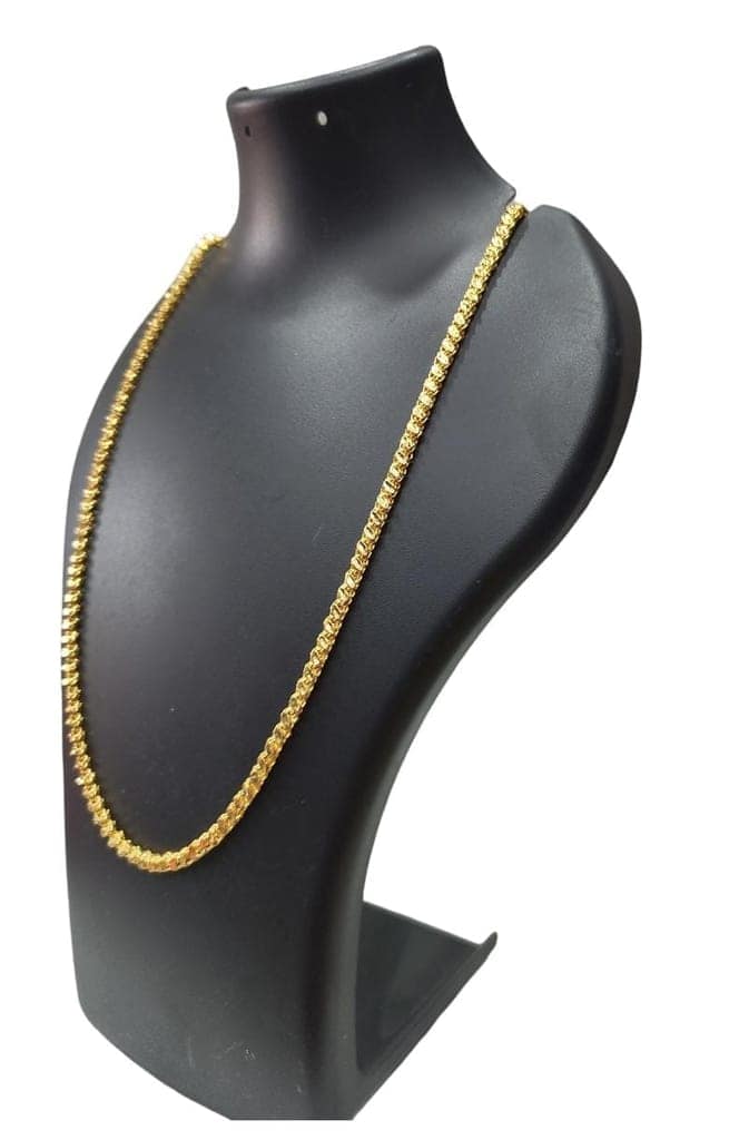 Yellow Gold Singapore Chain for Men and Women - 20 Inches view 3