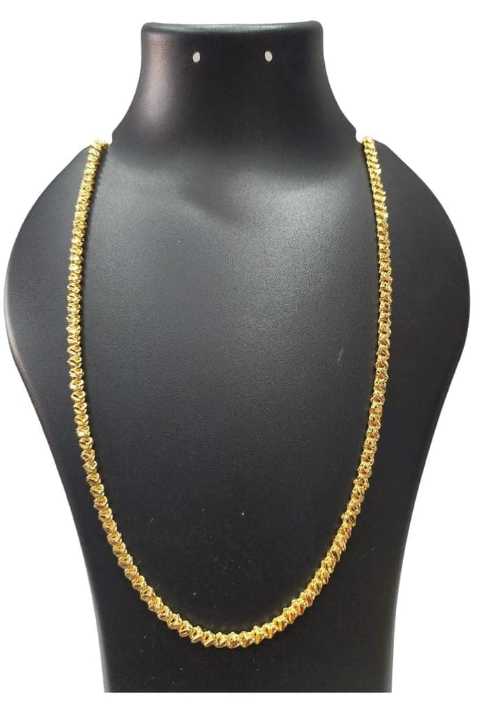 Yellow Gold Singapore Chain for Men and Women - 20 Inches view 4