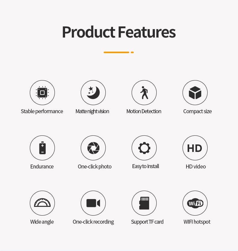 AUSHA Mini WiFi Spy Camera | 1080P HD Hidden Camera with Night Vision, Motion Detection & Cloud Storage view 2