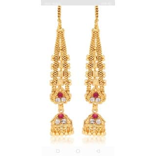 luv fashion Tradtional 1gm jumkhi gold n micron plated