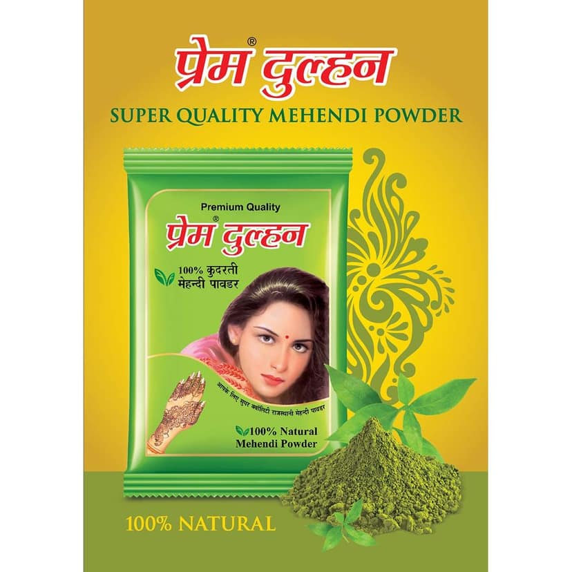 Prem Dulhan 100% Natural Henna (500gm) Mehandi Powder for men and women view 4
